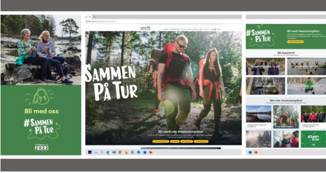 Screenshot av #Sammenpåturs nettside