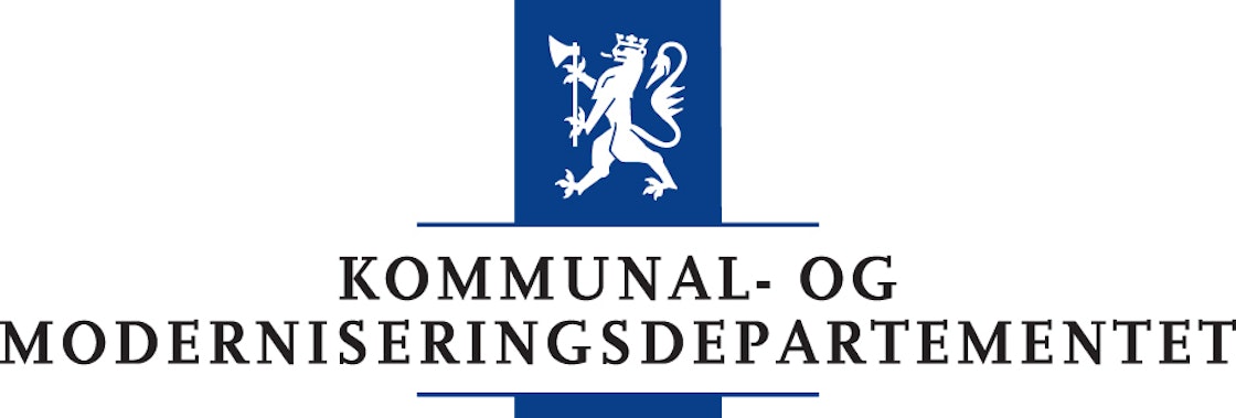 Kommunal- og moderniseringsdepartementets logo