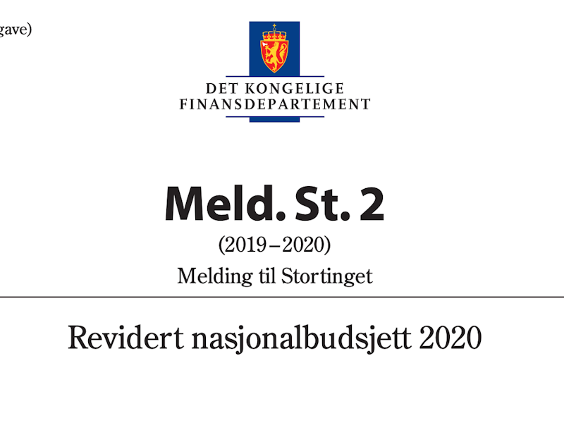 Revidert nasjonalbudsjett for 2020.