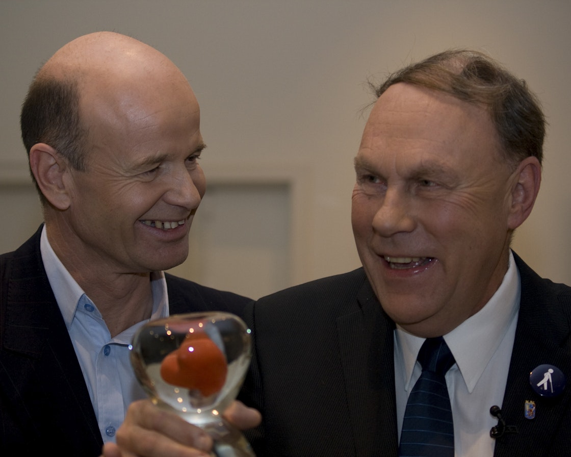 Sven Mollekleiv og vinner av Frivillighetsprisen 2008 Harald Rishovd